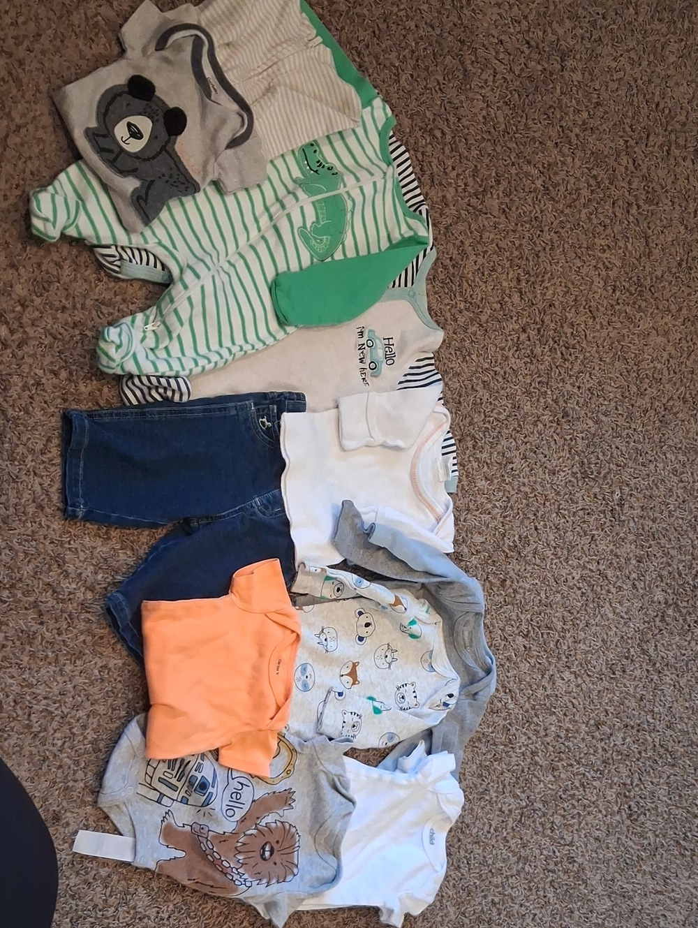 14pc 0-3mo Lot Of Baby Boy Clothes